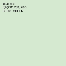 #D4E9CF - Beryl Green Color Image