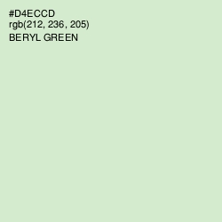 #D4ECCD - Beryl Green Color Image
