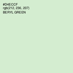 #D4ECCF - Beryl Green Color Image