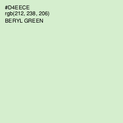 #D4EECE - Beryl Green Color Image