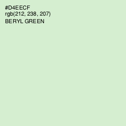 #D4EECF - Beryl Green Color Image
