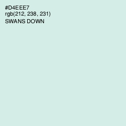 #D4EEE7 - Swans Down Color Image