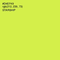 #D4EF49 - Starship Color Image
