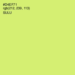 #D4EF71 - Sulu Color Image