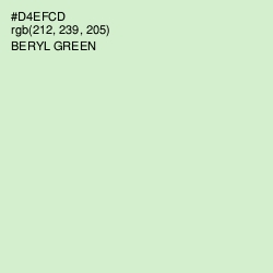 #D4EFCD - Beryl Green Color Image