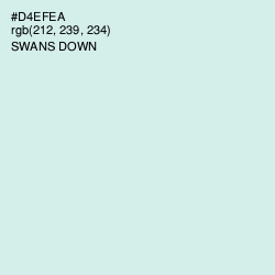 #D4EFEA - Swans Down Color Image