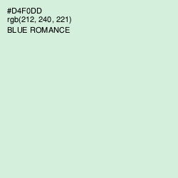 #D4F0DD - Blue Romance Color Image