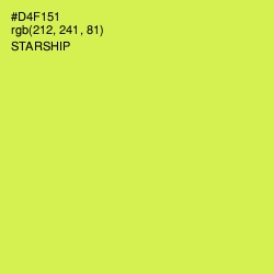 #D4F151 - Starship Color Image