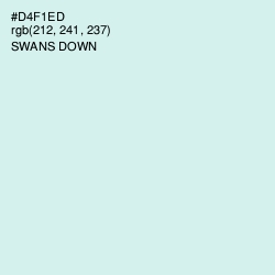 #D4F1ED - Swans Down Color Image