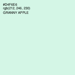 #D4F6E6 - Granny Apple Color Image