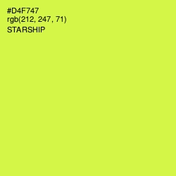 #D4F747 - Starship Color Image