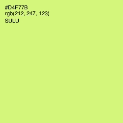 #D4F77B - Sulu Color Image
