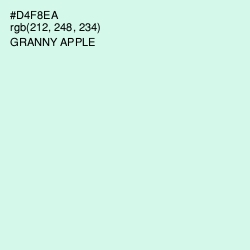 #D4F8EA - Granny Apple Color Image