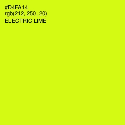 #D4FA14 - Electric Lime Color Image