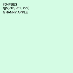 #D4FBE3 - Granny Apple Color Image