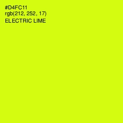 #D4FC11 - Electric Lime Color Image