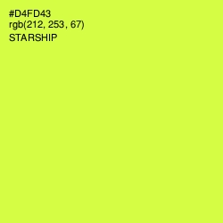 #D4FD43 - Starship Color Image