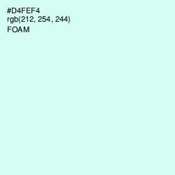 #D4FEF4 - Foam Color Image