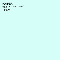 #D4FEF7 - Foam Color Image