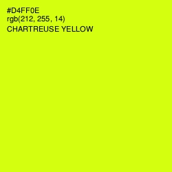 #D4FF0E - Chartreuse Yellow Color Image