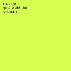 #D4FF50 - Starship Color Image
