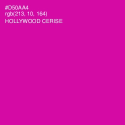 #D50AA4 - Hollywood Cerise Color Image