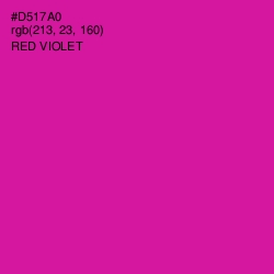 #D517A0 - Red Violet Color Image