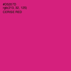 #D5207D - Cerise Red Color Image