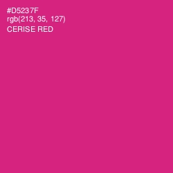 #D5237F - Cerise Red Color Image