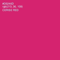 #D5246D - Cerise Red Color Image