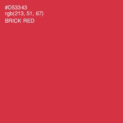 #D53343 - Brick Red Color Image