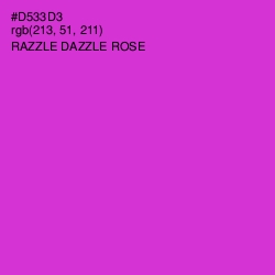 #D533D3 - Razzle Dazzle Rose Color Image