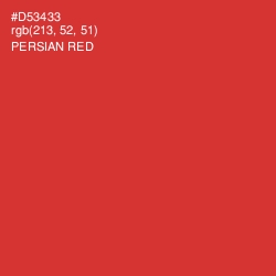 #D53433 - Persian Red Color Image