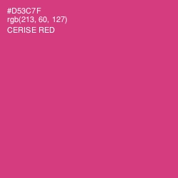#D53C7F - Cerise Red Color Image