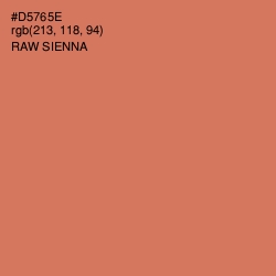 #D5765E - Raw Sienna Color Image