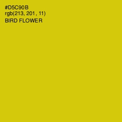 #D5C90B - Bird Flower Color Image