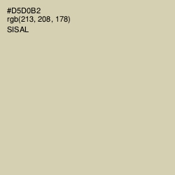 #D5D0B2 - Sisal Color Image