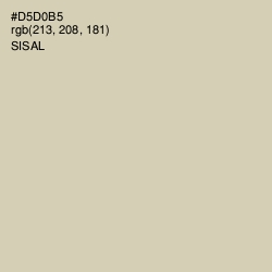 #D5D0B5 - Sisal Color Image