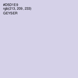 #D5D1E9 - Geyser Color Image