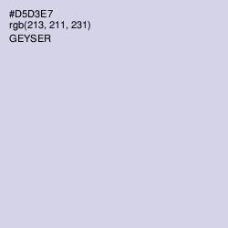 #D5D3E7 - Geyser Color Image