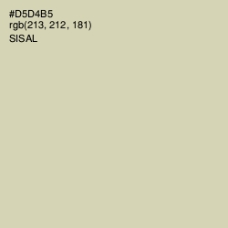 #D5D4B5 - Sisal Color Image