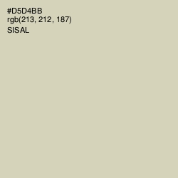 #D5D4BB - Sisal Color Image