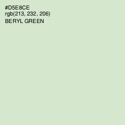 #D5E8CE - Beryl Green Color Image