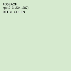 #D5EACF - Beryl Green Color Image