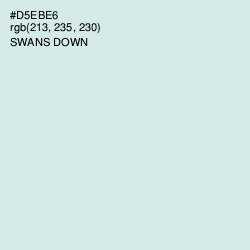 #D5EBE6 - Swans Down Color Image