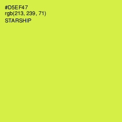 #D5EF47 - Starship Color Image