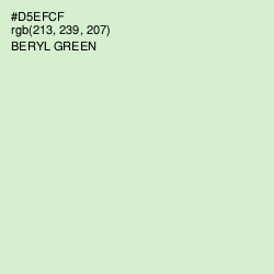 #D5EFCF - Beryl Green Color Image