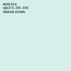 #D5EFEA - Swans Down Color Image