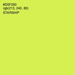 #D5F050 - Starship Color Image