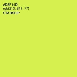 #D5F14D - Starship Color Image